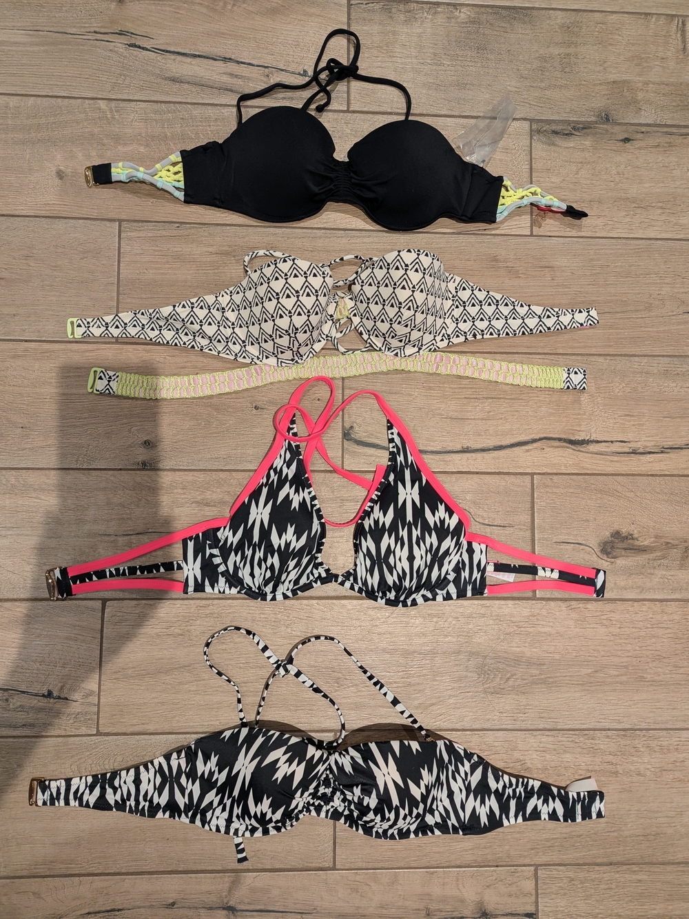 Lot Of 4 Victoria's Secret Push Up SWIM TOPS
